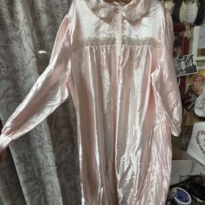 Luxurious Pink Satin Sleepwear Robe